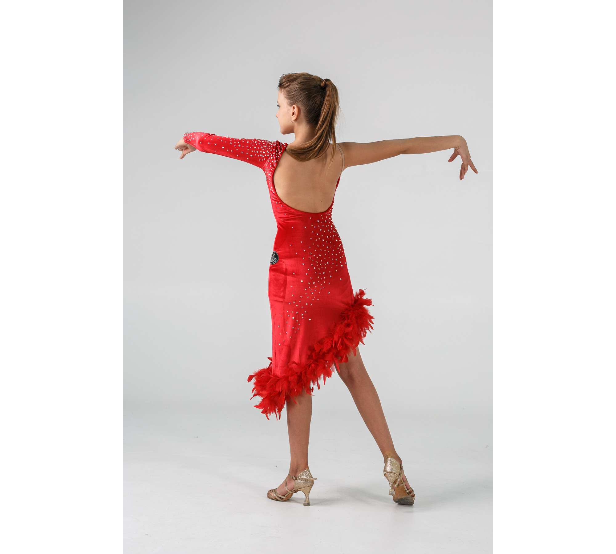 Diamond Red - Latin dress for ballroom dancing