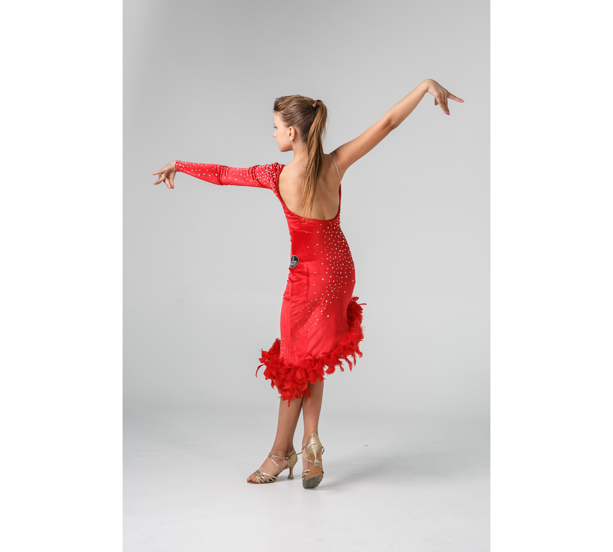 Diamond Red - Latin dress for ballroom dancing