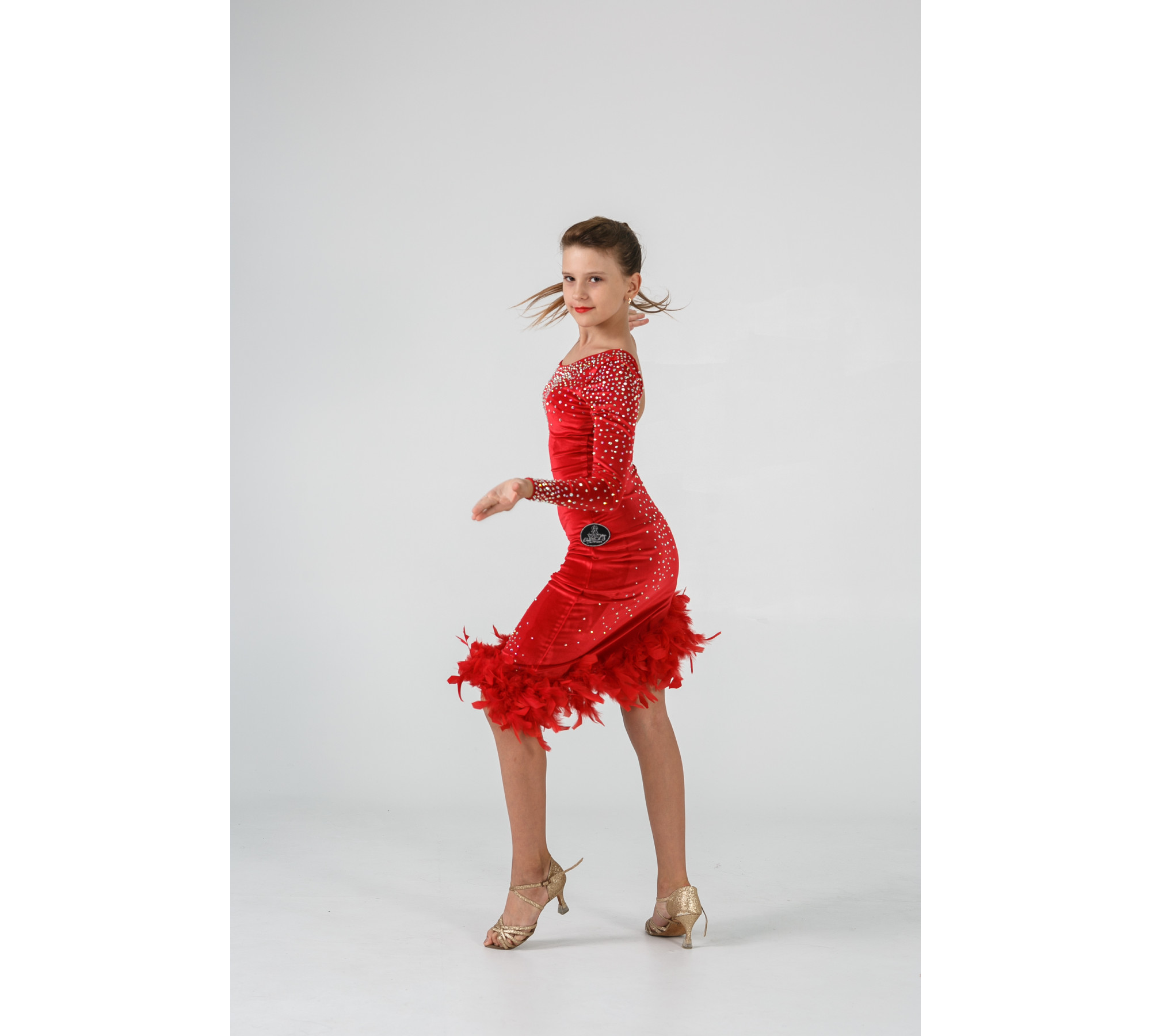 Diamond Red - Latin dress for ballroom dancing