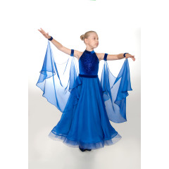 Blue Miracle - Ballroom dress  with 2 skirts 