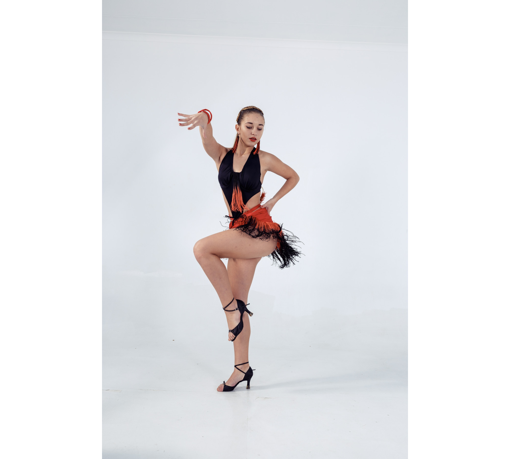 Flame Latin Dance Dress 