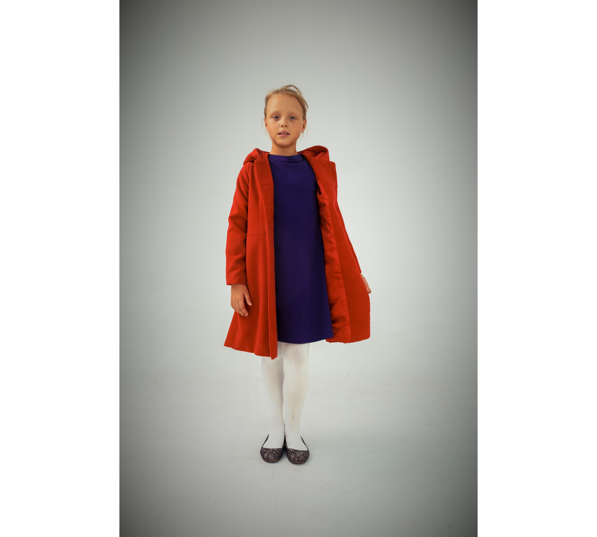 Red in Hood – Children's Red Hooded Coat