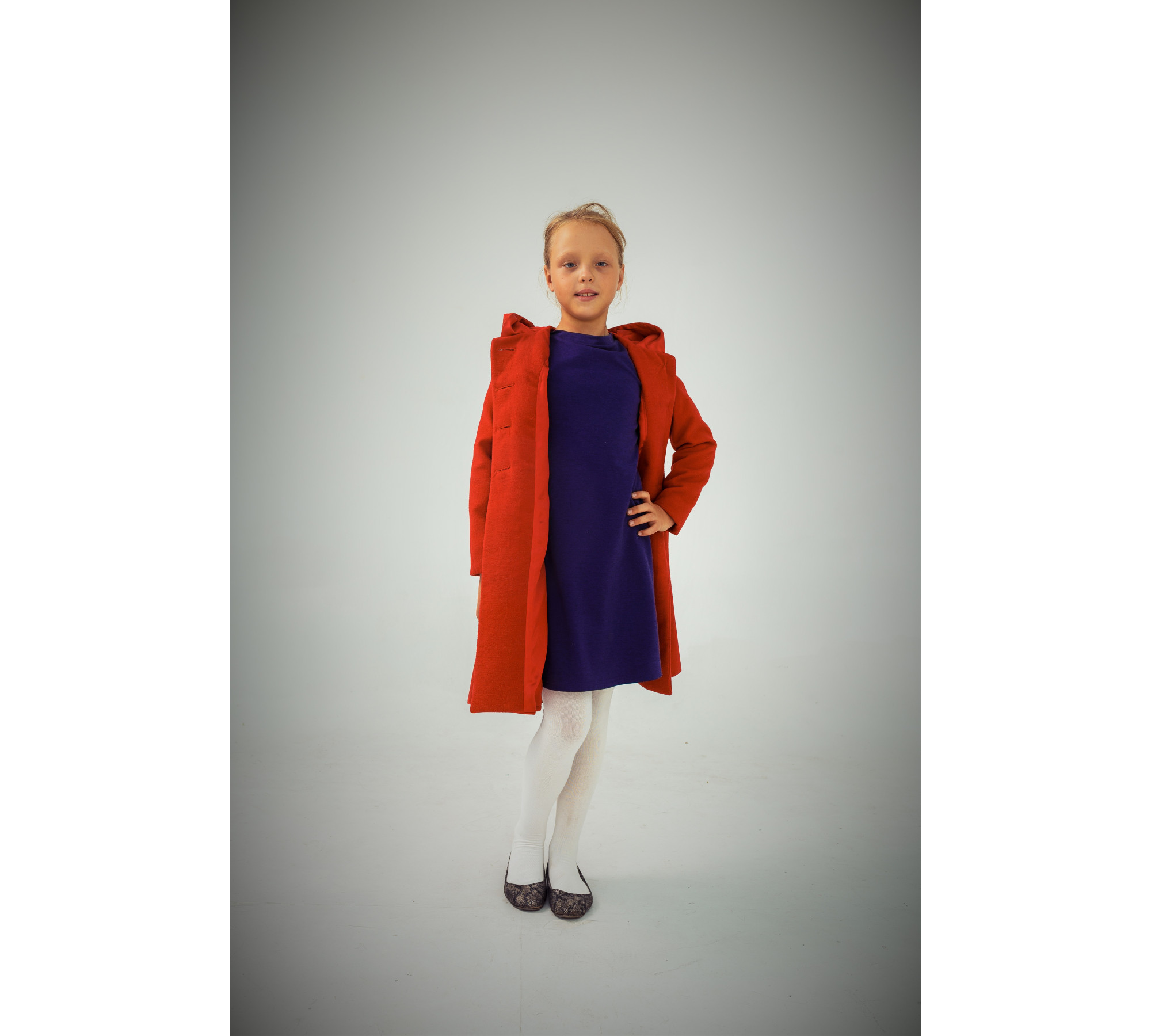 Red in Hood – Children's Red Hooded Coat
