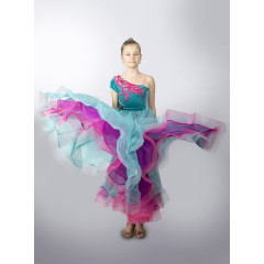 Mint Fucsia. Transformer dress with 2 skirts