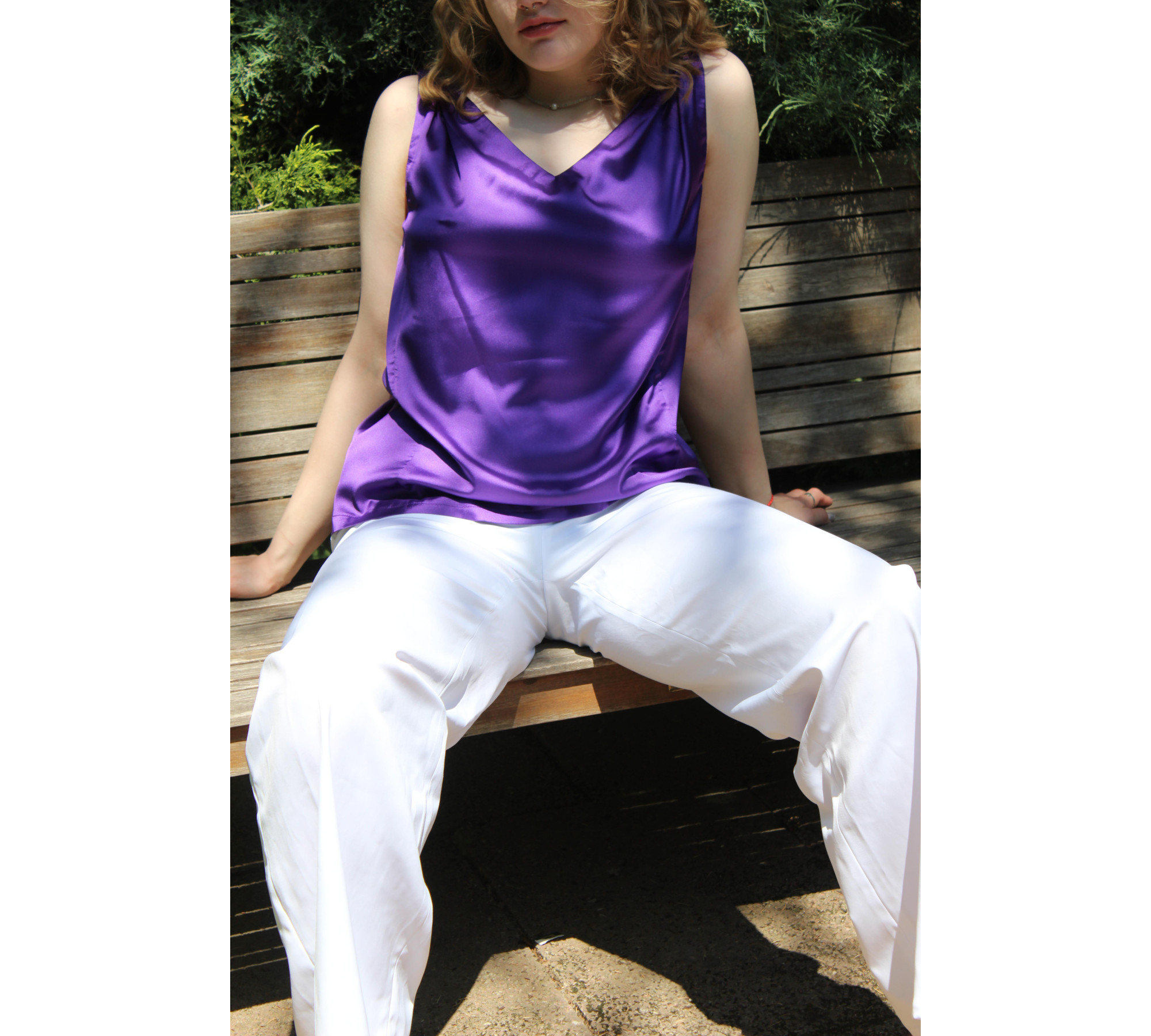  Silk Top Violett